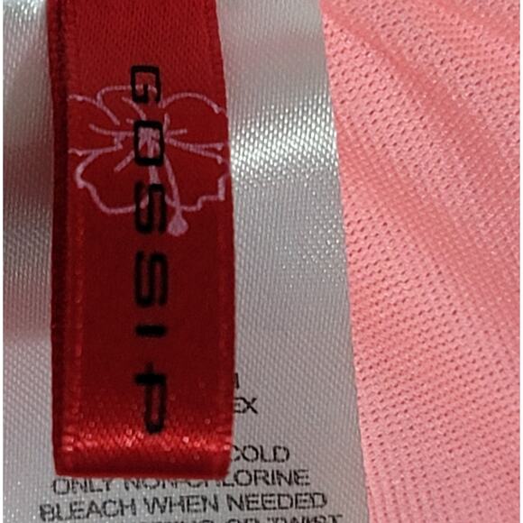 Gossip Tan Orange Geo Print Bandeau Bikini Top Small Padded Braided Sides - Picture 6 of 6